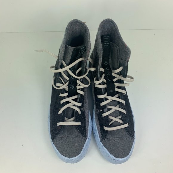 Converse Mens CTAS Crater Hi Canvas Renew 169418C Black/Dark Grey/Light Grey - Picture 9 of 11